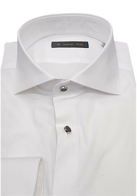 Camicia mezzo collo francese tinta unita MANUEL RITZ EVENING | Camicie | 4030E651P1Y 263190021